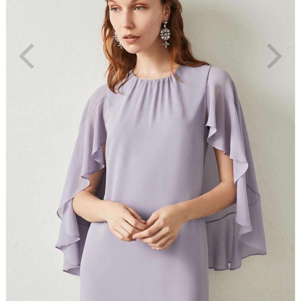 BCBGMaxazria Cape Sleeve Sheath Dress